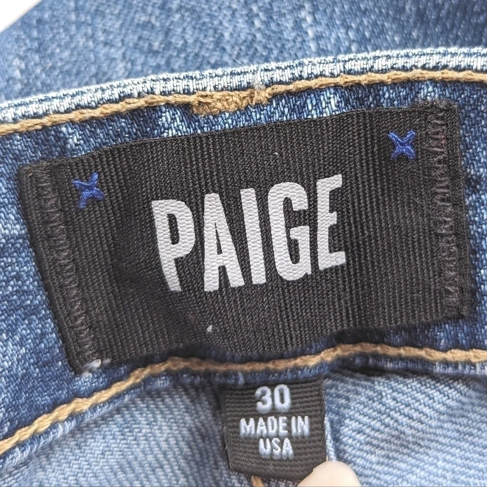 PAIGE Federal Slim Straight Jeans in Birch Blue Denim Men's Size 30 x 28
